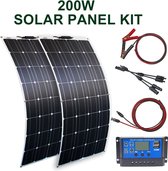 Flexibel Zonnepaneel - Compleet Pakket - 200W Solar Energy System - Buigbaar - UltraDun 3MM - Lichtgewicht - Zonnepaneel Camper