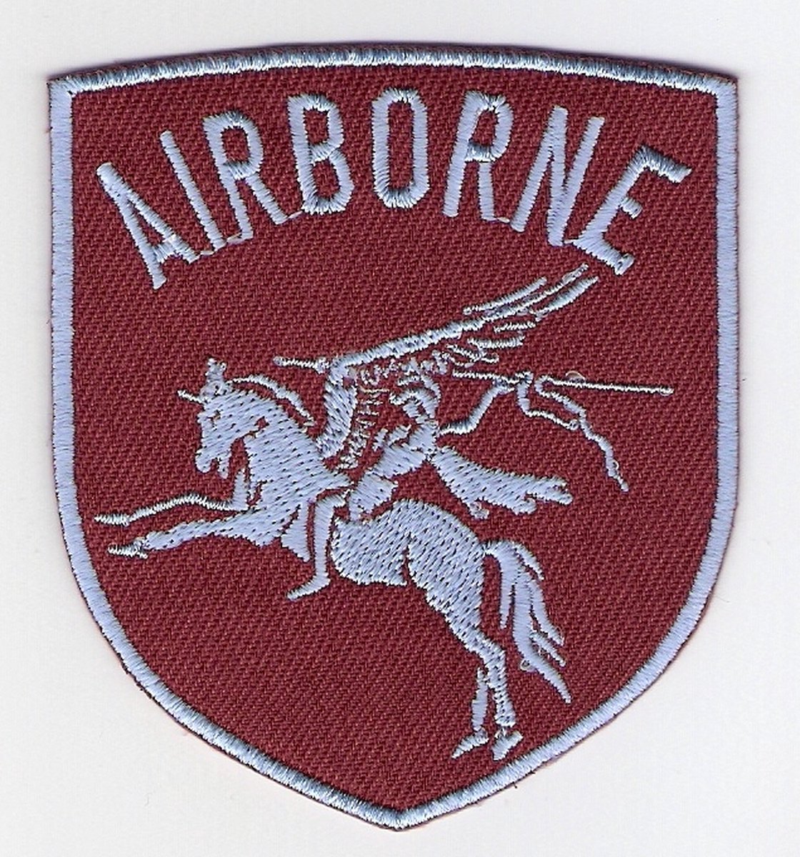 Airborne patch Pegasus schildvorm 8 cm