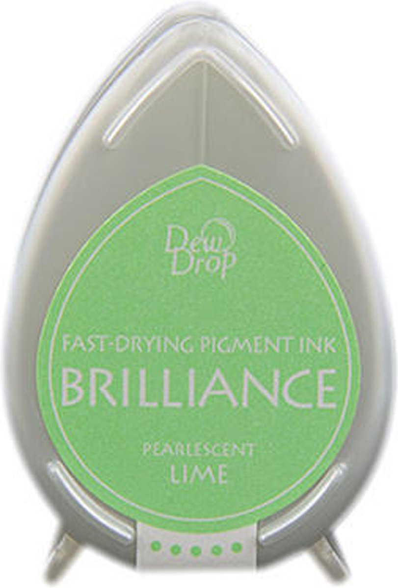Tampon Encreur Tsukineko Brilliance Dew Drop - Encre Violet Nacré - Pour Estampage, Scrapbooking - 4,8x3,2 Cm