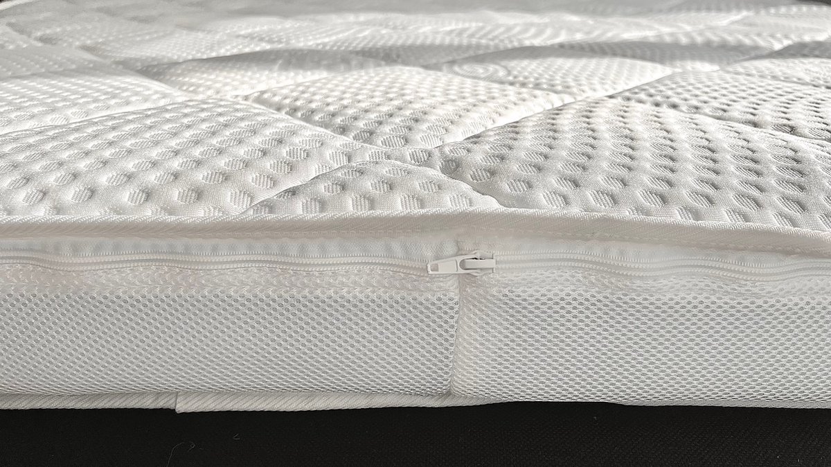 Matras Topper -180x200 - (MET SPLIT) Split Topper - Traagschuim - Topdekmatras - Topmatras - Memoryfoam - Tencel Hoes - Wit
