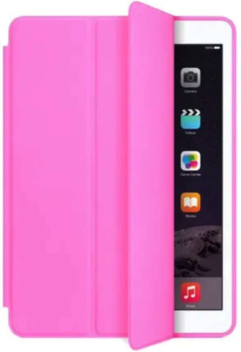 Apple iPad Air 1 & Air 2 - 9.7 Inch (2017 & 2018) Hoes Roze Hoesje - Tri Fold Tablet Case - Smart Cover - Magneet Sluiting