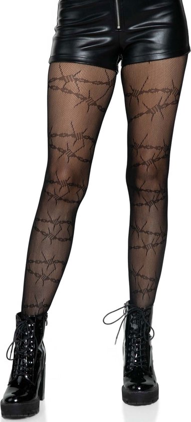 Barbed wire fishnet tights