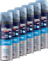 Williams - Gel rasage homme hydratant Protect 200 ml - 6 unités