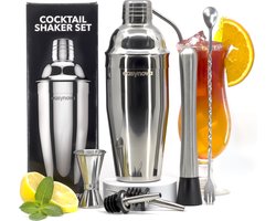 Easynova - Cocktail shaker set - 6 delig - Cocktailshaker - Cocktailset - Geschenkverpakking Image