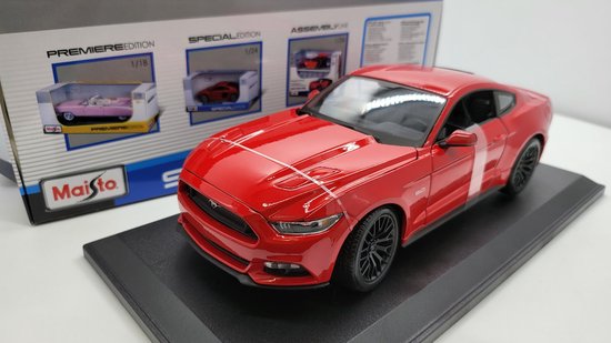 Maquette voiture Ford Mustang GT 2015 rouge 26 x 10 x 7 cm - Échelle 1:18 -  Voiture... | bol.com