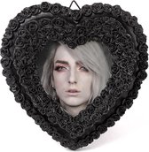 Alchemy - Small Black Rose Heart Fotolijst - Zwart