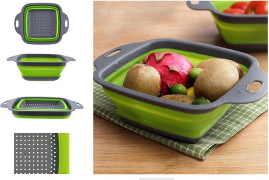 Vergiet | Vergiet Opvouwbaar | Rood | Vierkant | Duurzame kwaliteit | bol