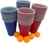 Afbeelding van het spelletje Kyto Games - Beer pong drankspel - 50 herbruikbare rode en blauwe bekers  (475ml) - incl. 5 balletjes