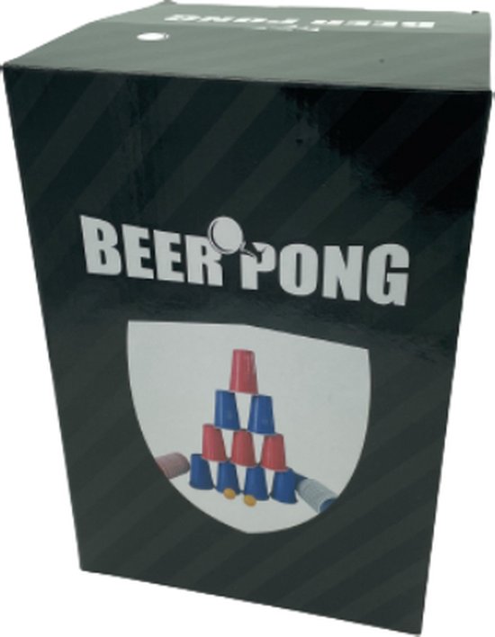 Thumbnail van een extra afbeelding van het spel Kyto Games - Beer pong drankspel - 100 herbruikbare rode en blauwe bekers (475ml) - incl. 10 balletjes