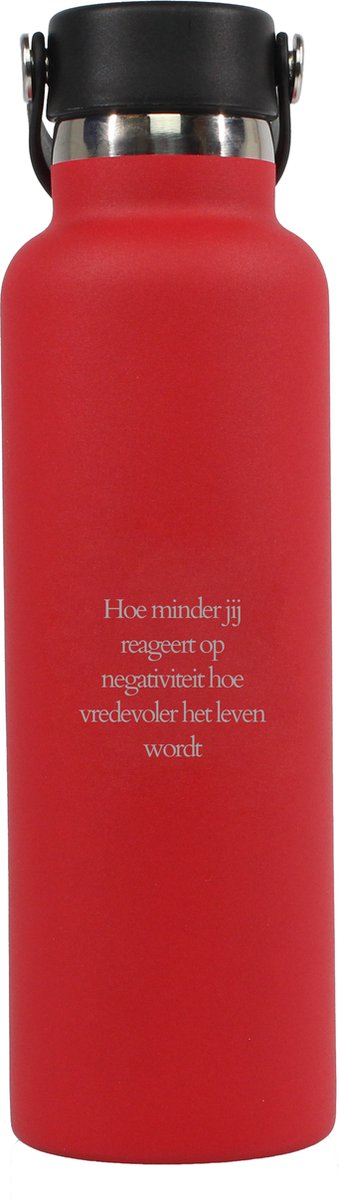 Positievevibes- Thermofles - 600ml - Rood - Quote