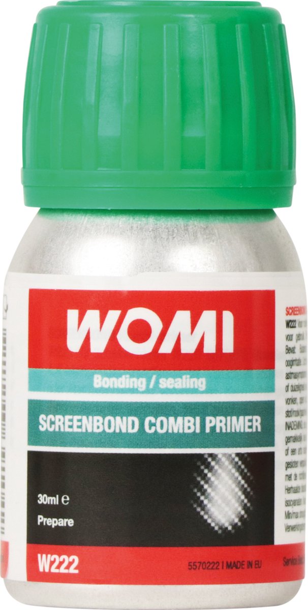 Womi Primer Screenbond W222 – 30 ml – Verbetert Lijmhechting – Sneldrogend – Voor Ruiten & Glas