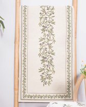 Chemin de table - tissu tapisserie de luxe - Olive - Olives - 40 x 100 cm