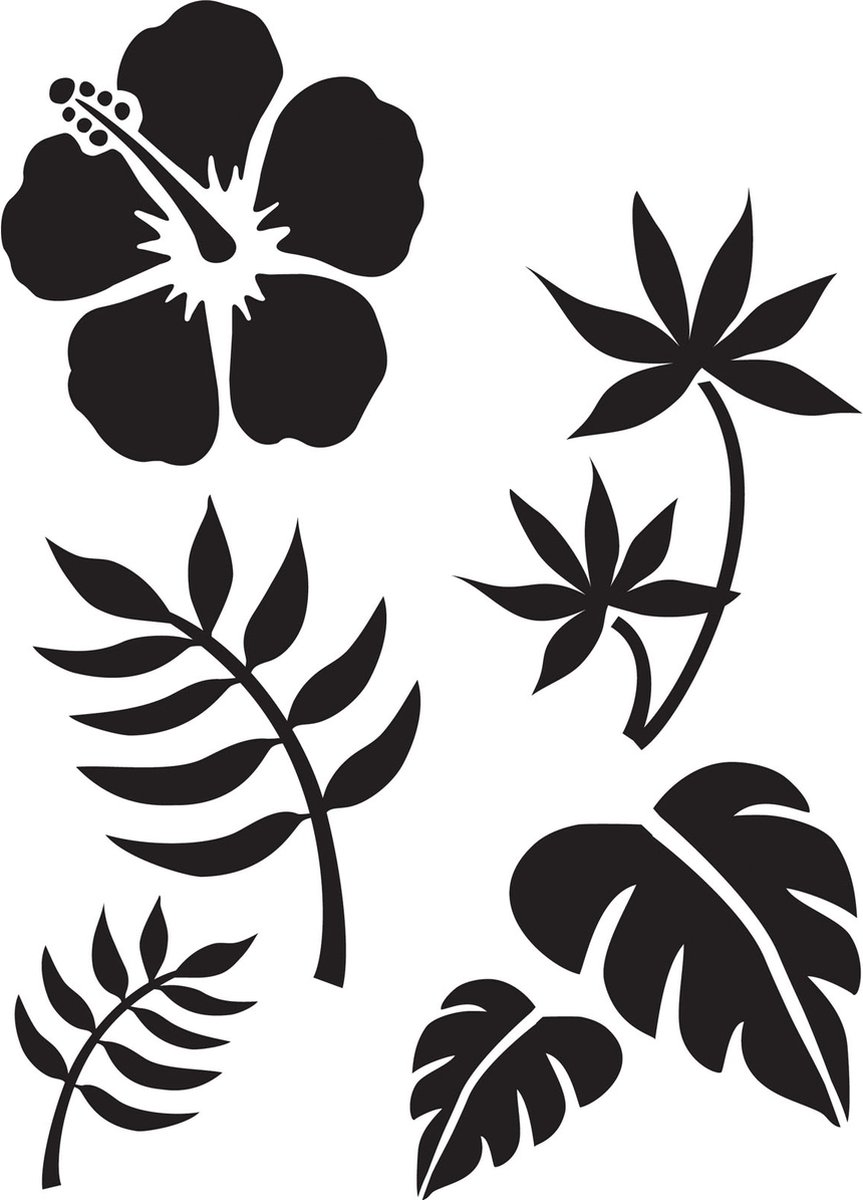 Delta Stencil - mania x1 tropical plants.