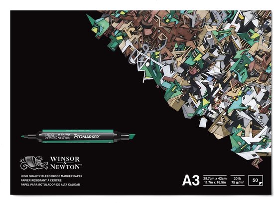 Winsor & Newton Markerblok Bleedproof 50 vel 75gr A3 - Winsor & Newton