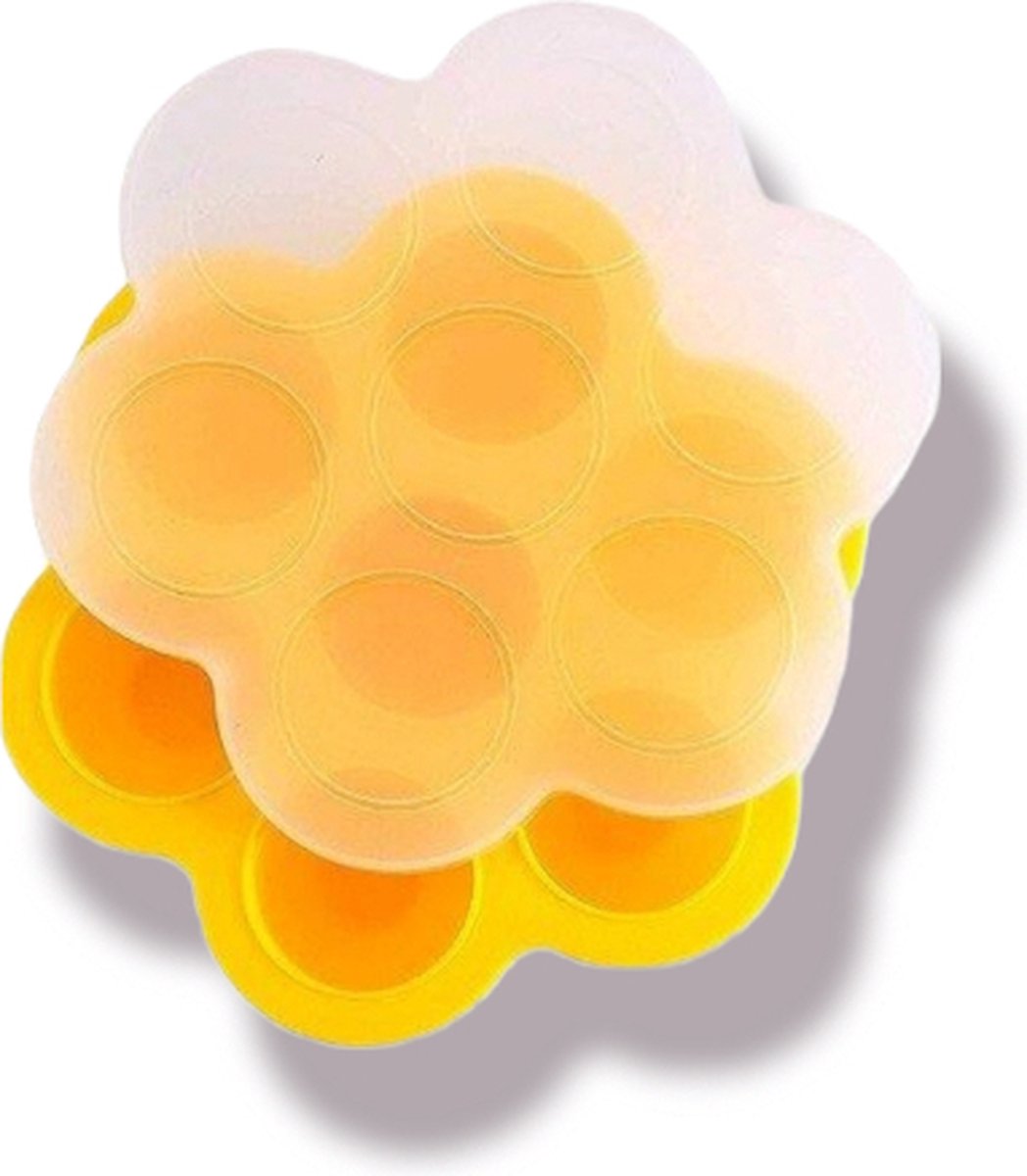 Goedkoopste Bewaarbakjes babyvoeding - Babyvoedingsaccessoires - Baby bakjes met 7 vakjes Geel