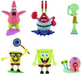 Spongebob Squarepants - Speelset met 6 speelfiguren - Patrick - Meneer Krab - slak  (5-8 cm)