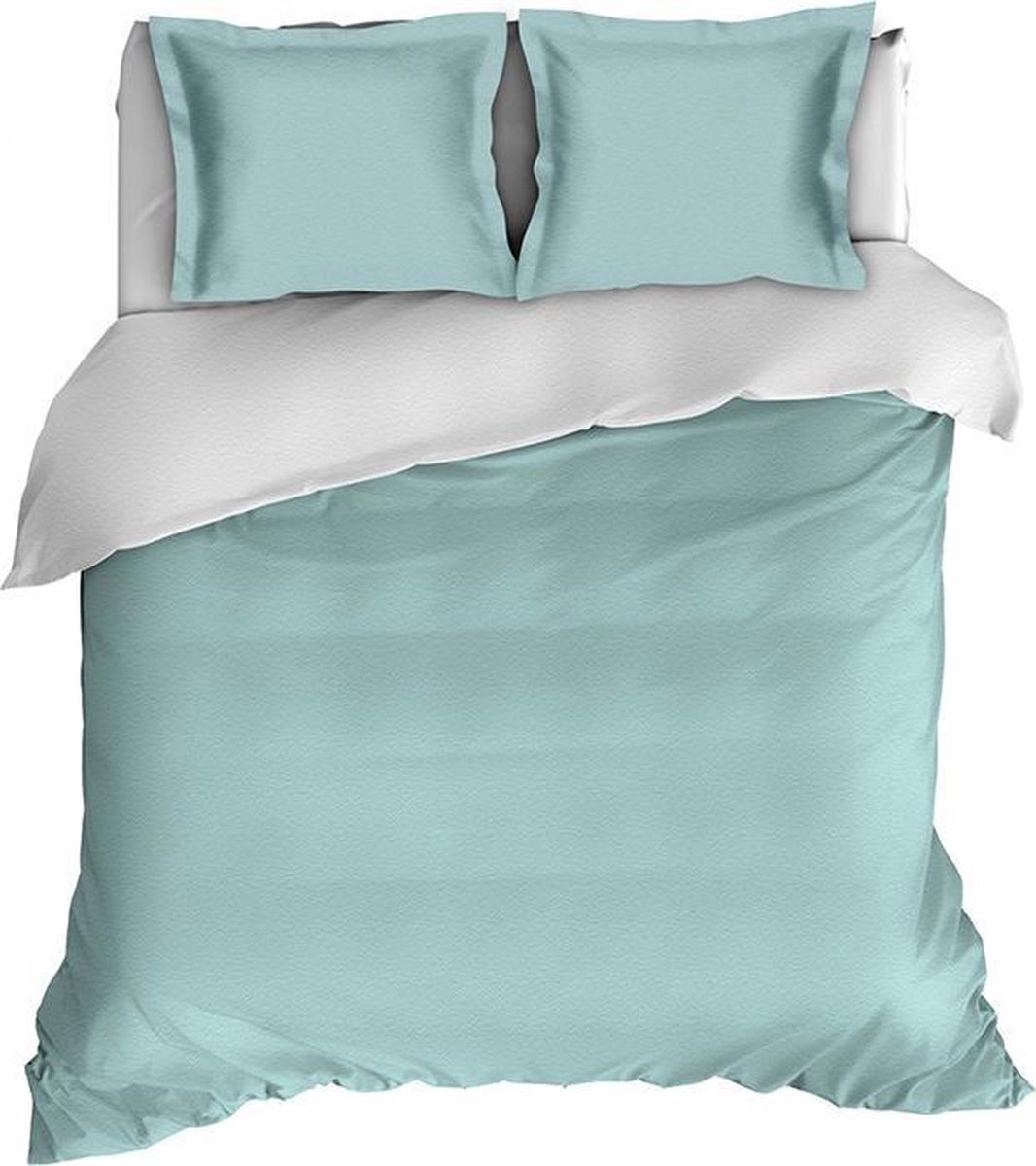 Romanette Comtesse - Flanel - Dekbedovertrek - Lits-jumeaux - 240x200/220 cm + 2 kussenslopen 60x70 cm - Groen/wit
