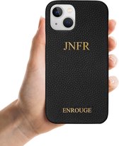 ENROUGE Iphone 13 Case BERRY BLACK | Luxe Hoesje van Echt Leer |  Gepersonaliseerd met... | bol.com