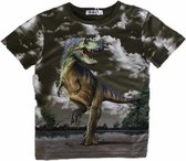 S&C Dinosaurus  Shirt  - T-Rex -  Groen -  Maat 98/104 (4 jaar)