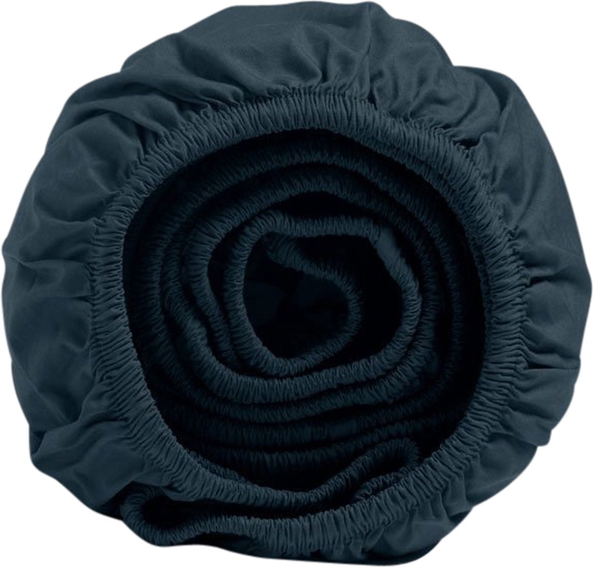 Yumeko hoeslaken percal katoen marineblauw 90x200x30 - Bio, eco & fairtrade Navy