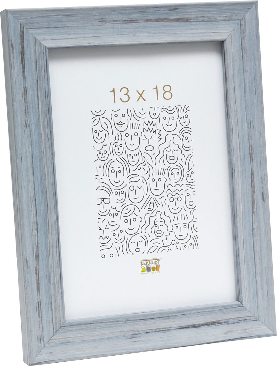 Deknudt Frames fotolijst S43WF7 - grijs - houtstructuur - foto 13x18