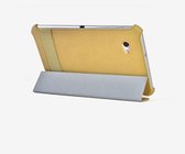 Samsung Galaxy Tab 2 7.0 Hoes - Rock - Texture Serie - Kunstlederen Bookcase - Geel - Hoes Geschikt Voor Samsung Galaxy Tab 2 7.0