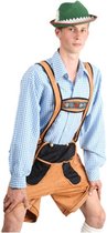 Oktoberfest Grote maten Beieren blouse blauw met wit 56 (2xl)