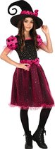 Fiestas Guirca - Pink Witch (7-9 jaar) - Carnaval Kostuum voor kinderen - Carnaval - Halloween kostuum meisjes