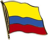 Supporters Pin broche speldje Vlag Colombia 20 mm - Feestartikelen