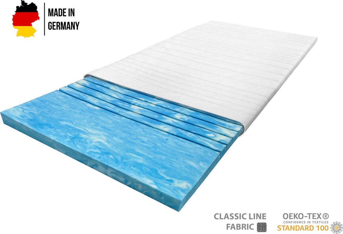 Boxspring Xpert Topper - Classic Topdekmatras - 7 Zone Gel Topper - 90x210 - 8 cm dik