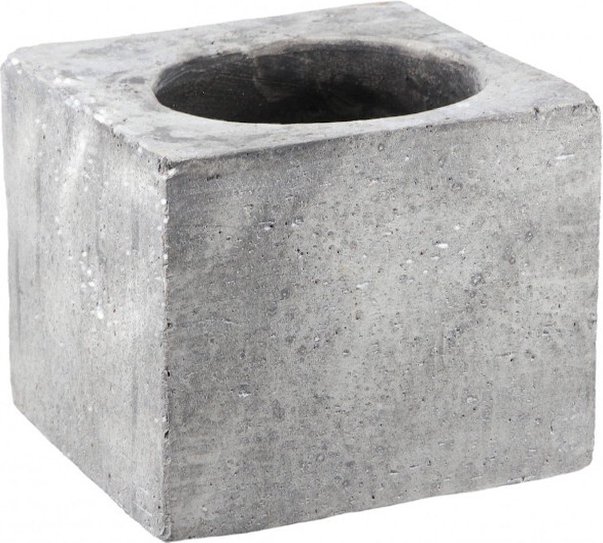 Decoratieve bloempot Ethno D18cm H14cm keramiek / grijs
