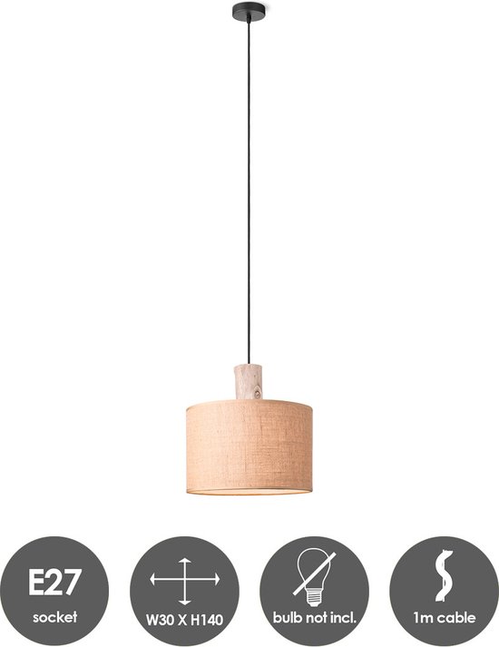 Light-Home Pendellamp Juta - Lamp Torte 1 Lichtbron 45 cm