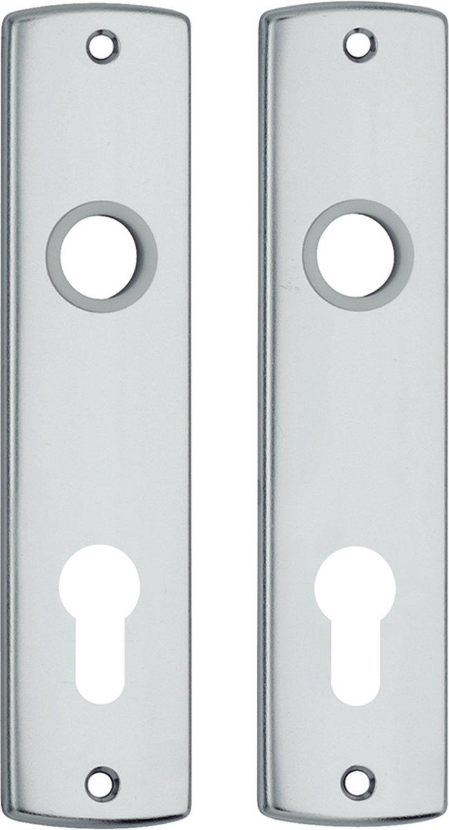 Axa Curve Binnendeurschilden PC72 aluminium - Geanodiseerd F1 naturel - 180 x 41mm - 72mm