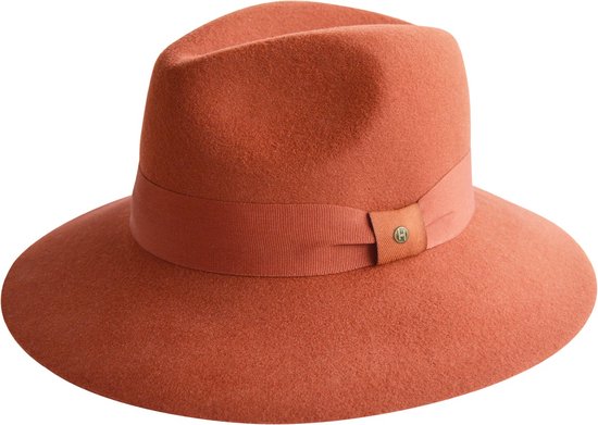 Heather Fedora Classic Ladies Hat Feutre Winter Felt Hat 100% Laine Feutre House of Ord - Taille: L/XL: 59cm Couleur: Rouge