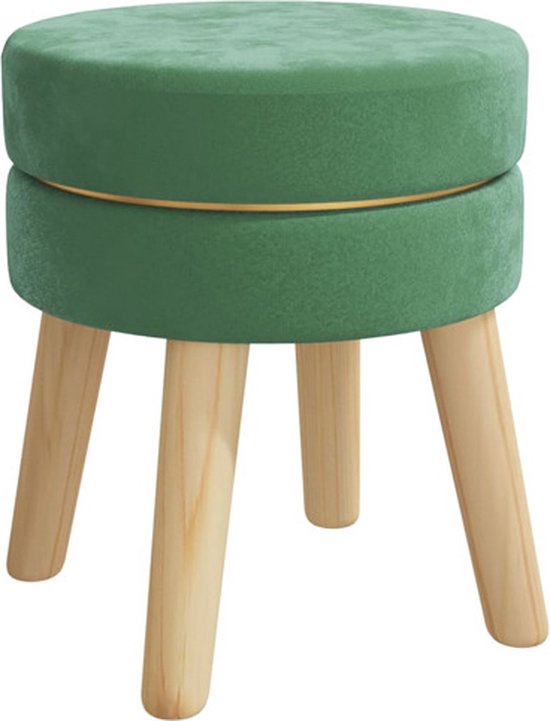 Poef 2 st 30x30x30 cm fluweel groen kopen