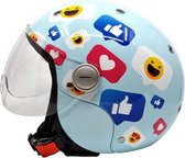 BHR 816 Kids – Kinderhelm Scooter – Veiligheid voor uw Kind – Scooterhelm voor Kinderen – Kinderhelm Motor - Emoji – Maat S