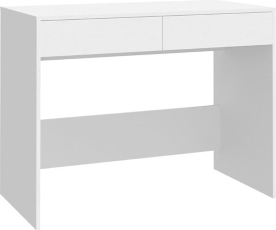 vidaXL - Bureau - 101x50x76,5 - cm - spaanplaat - wit