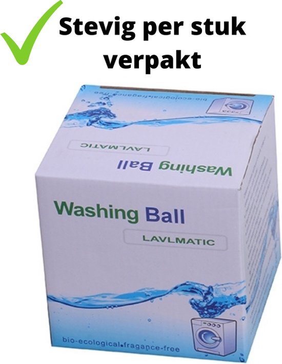 Emballage de la "Boule de Lavage LAVLMATIC". Solidement emballé par pièce.