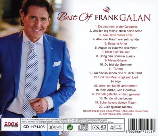 Frank Galan - Best Of - 20 Hits (CD), Frank Galan | Muziek | bol