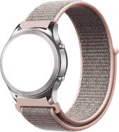 Nylon bandje - zandroze, geschikt voor Samsung Galaxy Watch 42mm, Watch 4 - 40 & 44mm, Watch 4 Classic - 42 & 46 mm, Active - 40 mm, Active 2 - 40 & 44mm, Watch 3 - 41 mm