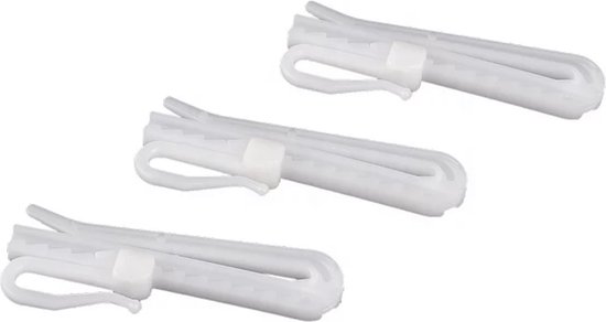 Gordijn haakjes verstelbare plastic inschuif gordijnhaak 5 cm 25 stuks |  bol.com