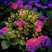Tuinverlichting - Tuinlamp - Paardenbloem - Dandelion - 96 LED's - Solar paneel met tijdklok - Ø 35 cm