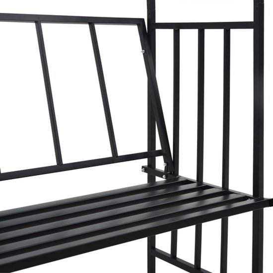 6,2 FT Zwart Ijzer Tuinboog Klimframe voor Planten Elegante