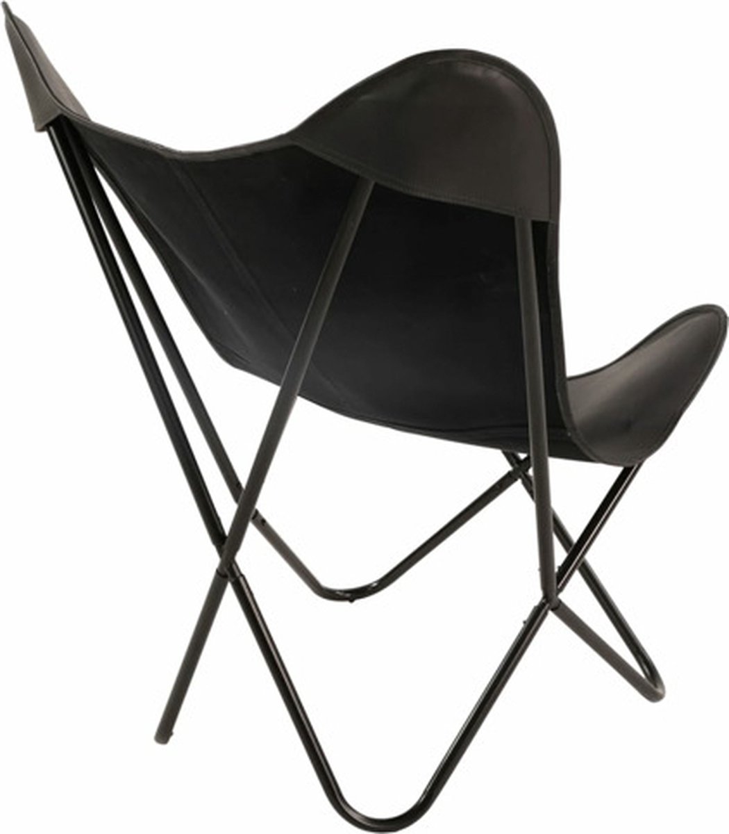 Lesli Living Fauteuil papillon Buffalo 75x75x87 cm noir