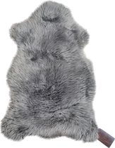 WOOOL Schapenvacht - Grijs Australisch XL (115cm) 100% ECO - Kortharig - Heerlijk Zacht Schapenvel