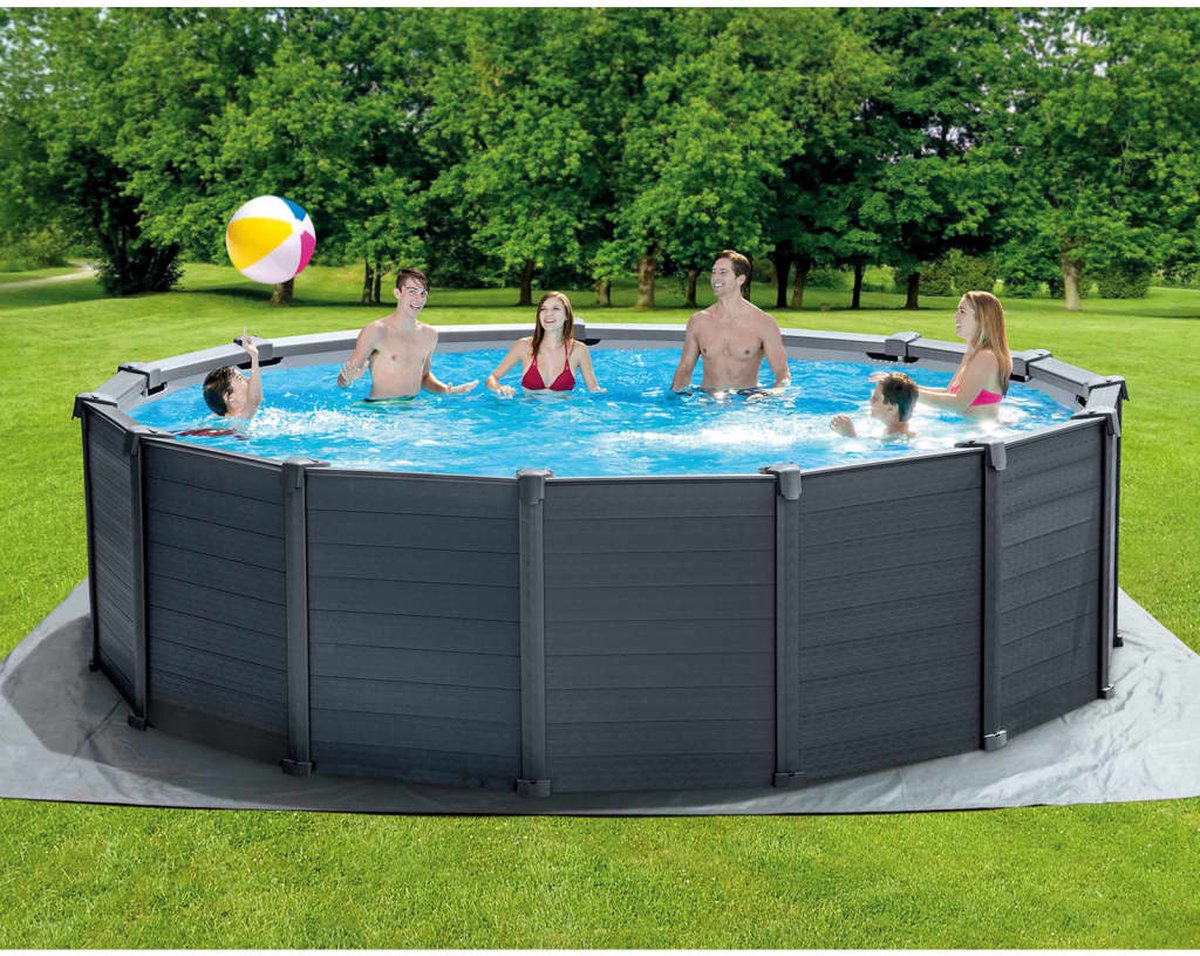 Intex Graphite Gray Panel kit piscine - Ø 478 x 124 cm