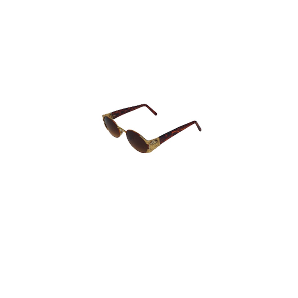 Zonnebril DONNATELLA - UV 400 - Goud Bruin met gouden logo - Sjiek Model - Dames