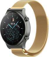 Strap-it Smartwatch bandje Milanese - geschikt voor Huawei Watch GT / GT 2 / GT 3 / GT 3 Pro 46mm / GT 2 Pro / GT Runner / Watch 3 / 3 Pro - Goud