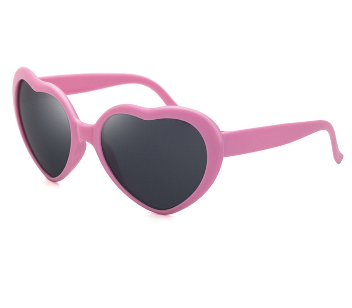 Hartjes Kijkende Zonnebril - Unisex - Hartjes Effect - Roze