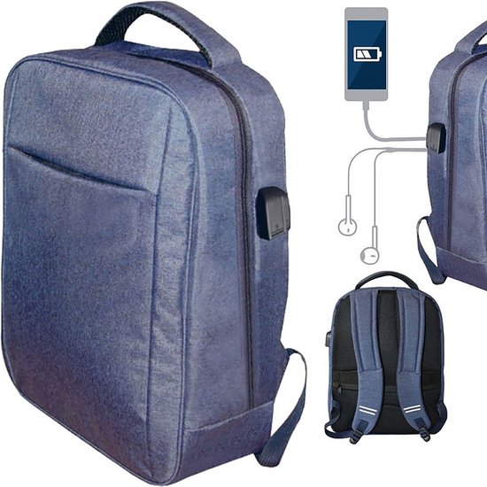 Sac à Dos Blaupunkt BLP0280 – 15,6 Pouces, Ordinateur Portable, Gris/noir, Neuf